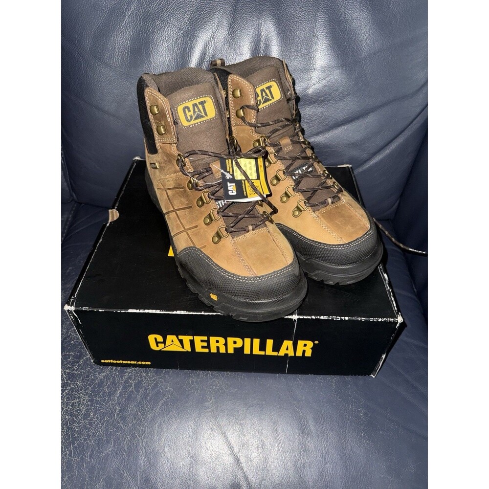 Caterpillar Men's 13 Brown NWB Threshold Waterproof Steel Toe Work Boot